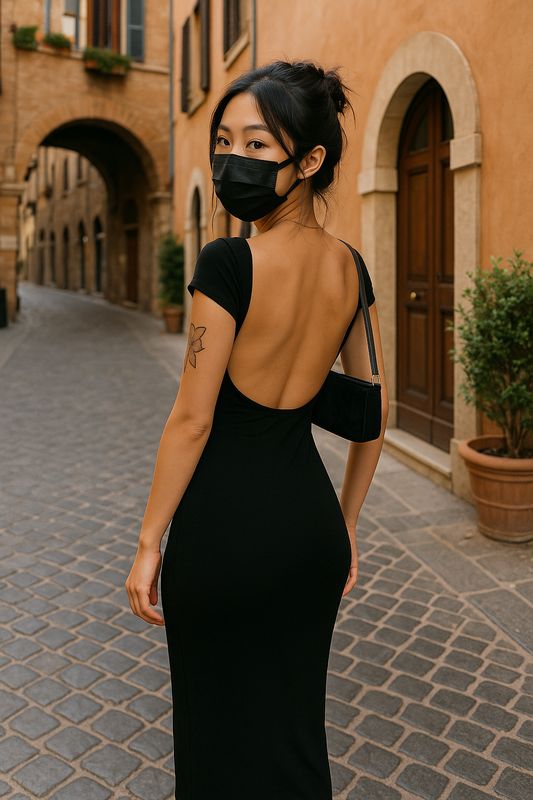 Nibber Solid Sexy Backless Maxi Dress Women Elegant Elastic Slim Short Sleeve Long dresses Female Bodycon Streetwear Clothing